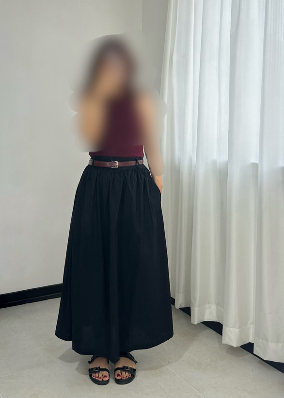 دامن لینن چیندار طرح زارا