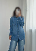 شومیز جین بیسیک لیوسل ریزشی خنک وارداتی