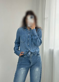 شومیز جین بیسیک لیوسل ریزشی خنک وارداتی