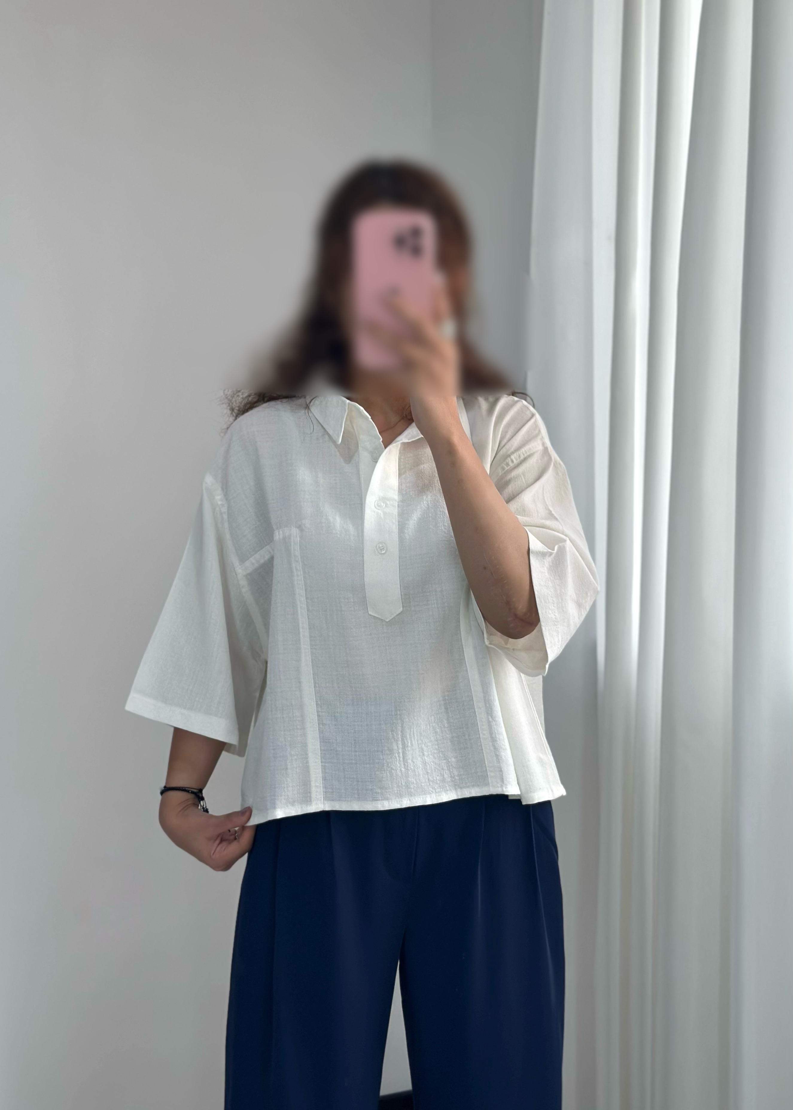 شومیز یقه دار جلو بسته(پولو شرتی) کادنزا