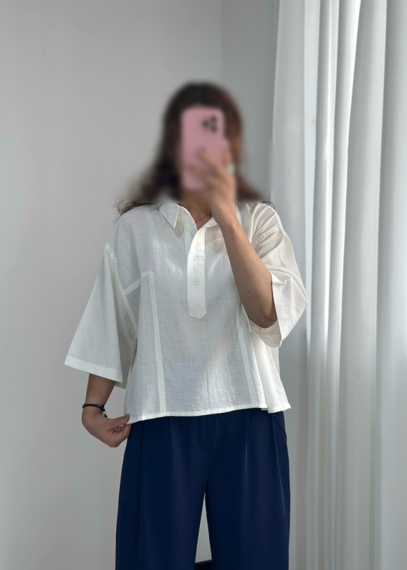 شومیز یقه دار جلو بسته(پولو شرتی) کادنزا