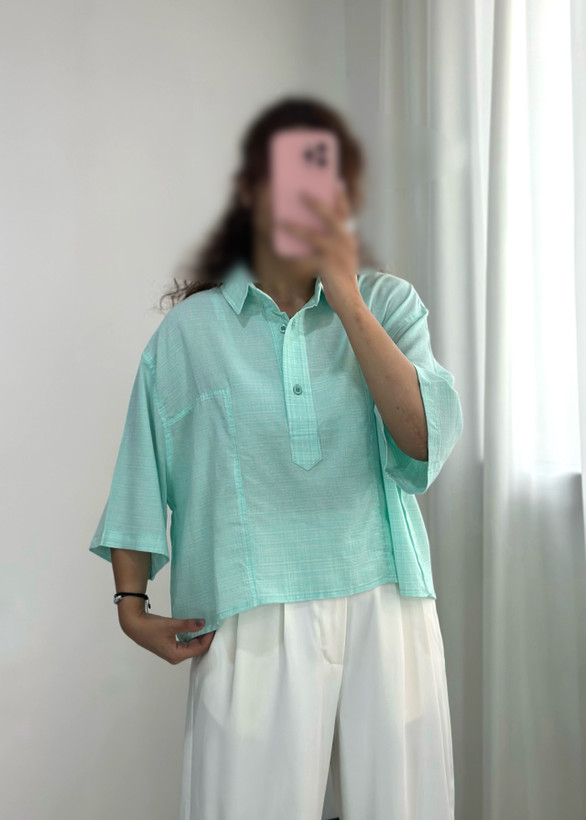 شومیز یقه دار جلو بسته(پولو شرتی) کادنزا