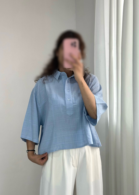 شومیز یقه دار جلو بسته(پولو شرتی) کادنزا