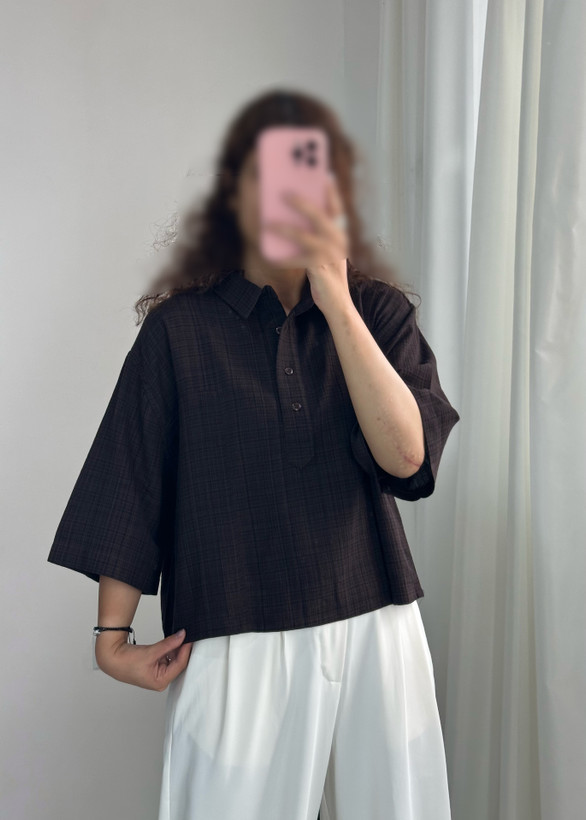 شومیز یقه دار جلو بسته(پولو شرتی) کادنزا