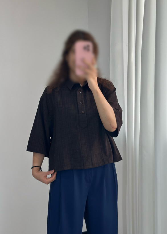 شومیز یقه دار جلو بسته(پولو شرتی) کادنزا