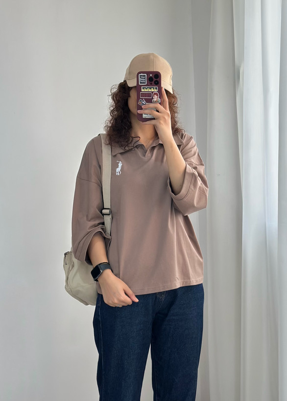 پولوشرت باکسی پاییزی نخ پنبه