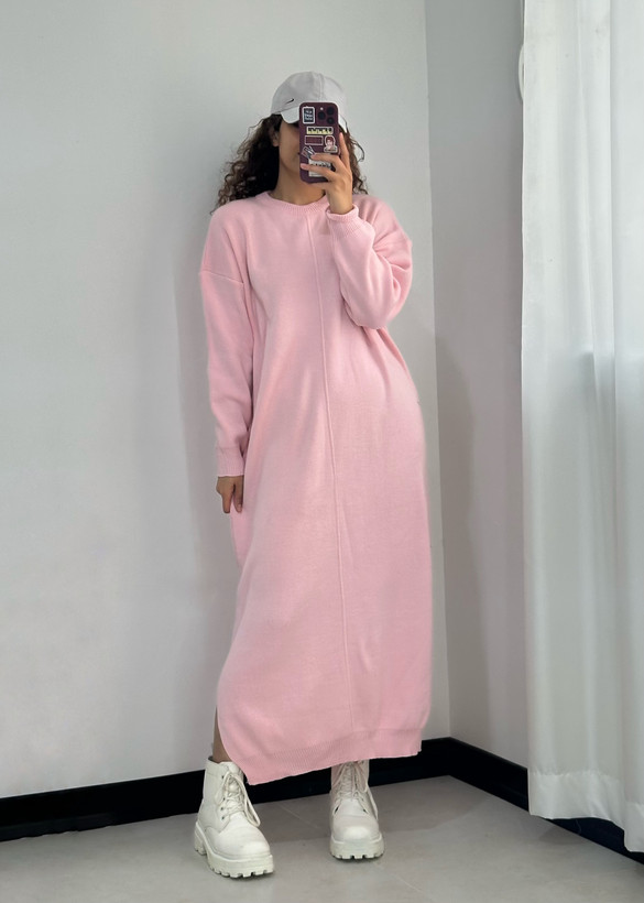 پیراهن بافت لطیف یقه گرد گلی🌸