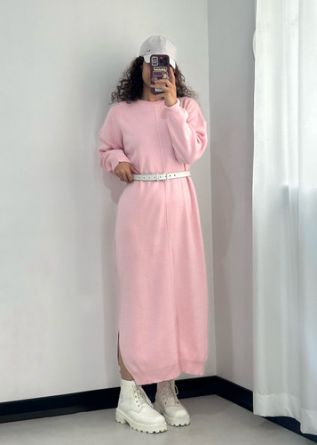 پیراهن بافت لطیف یقه گرد گلی🌸